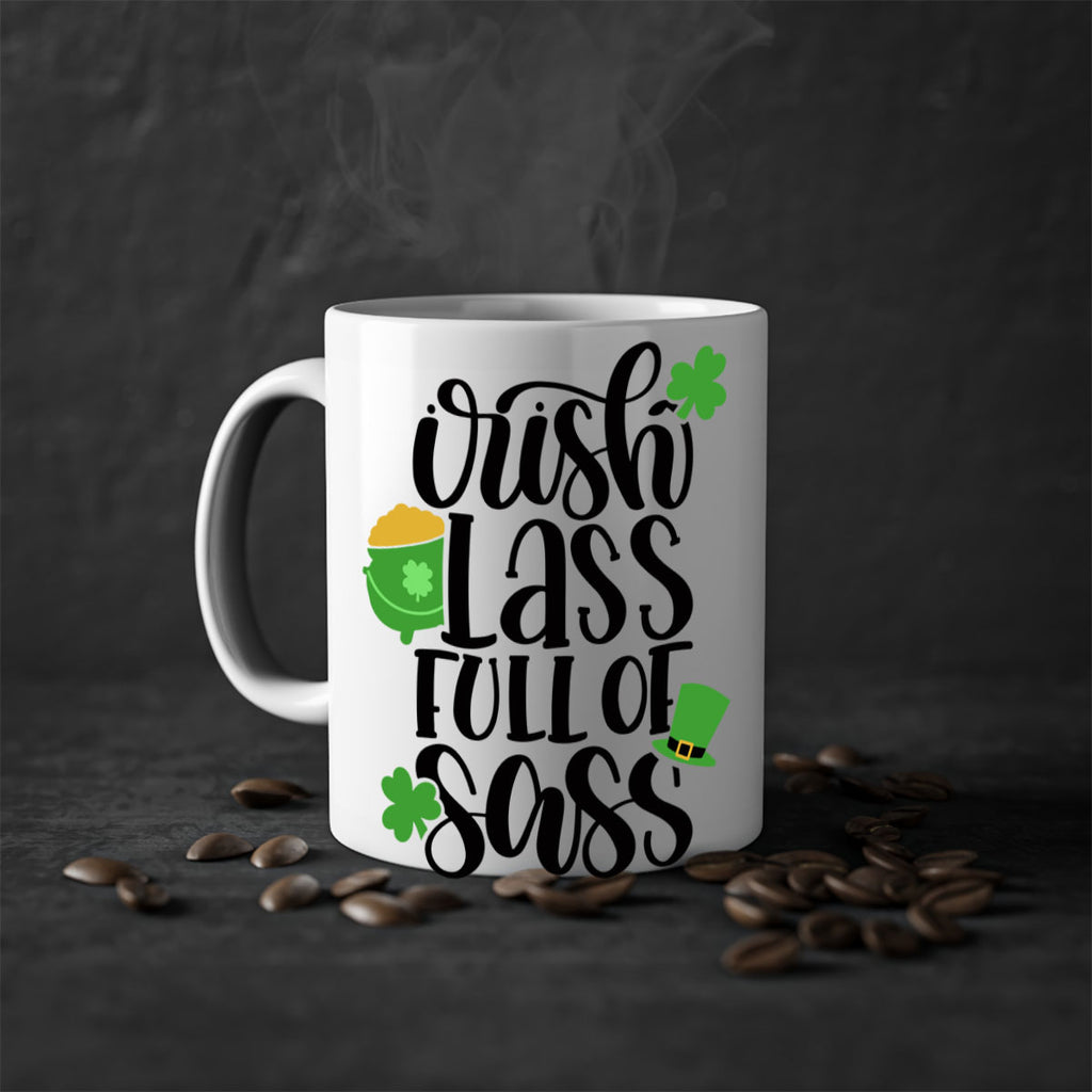 Irish Lass Full Of Sass Style 79#- St Patricks Day-Mug / Coffee Cup