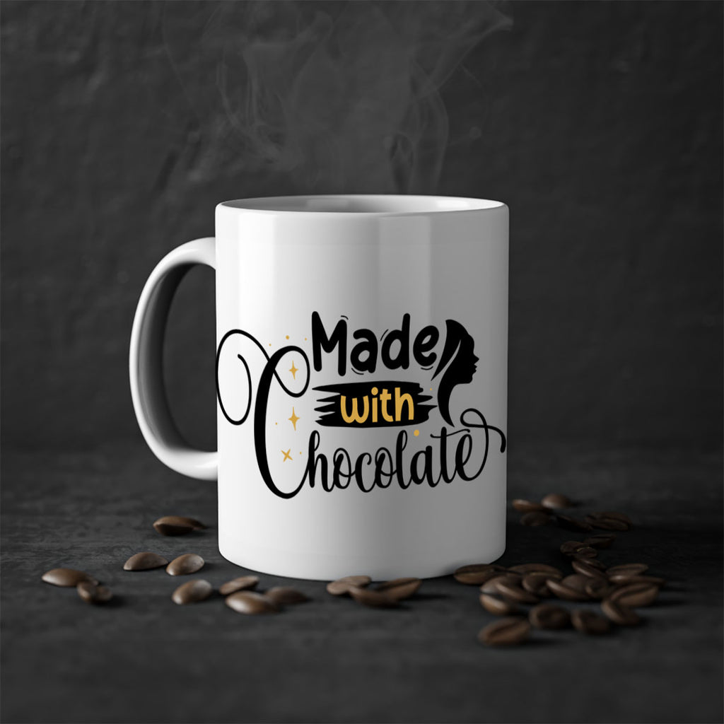 Made with chocolate Style 24#- Black women - Girls-Mug / Coffee Cup