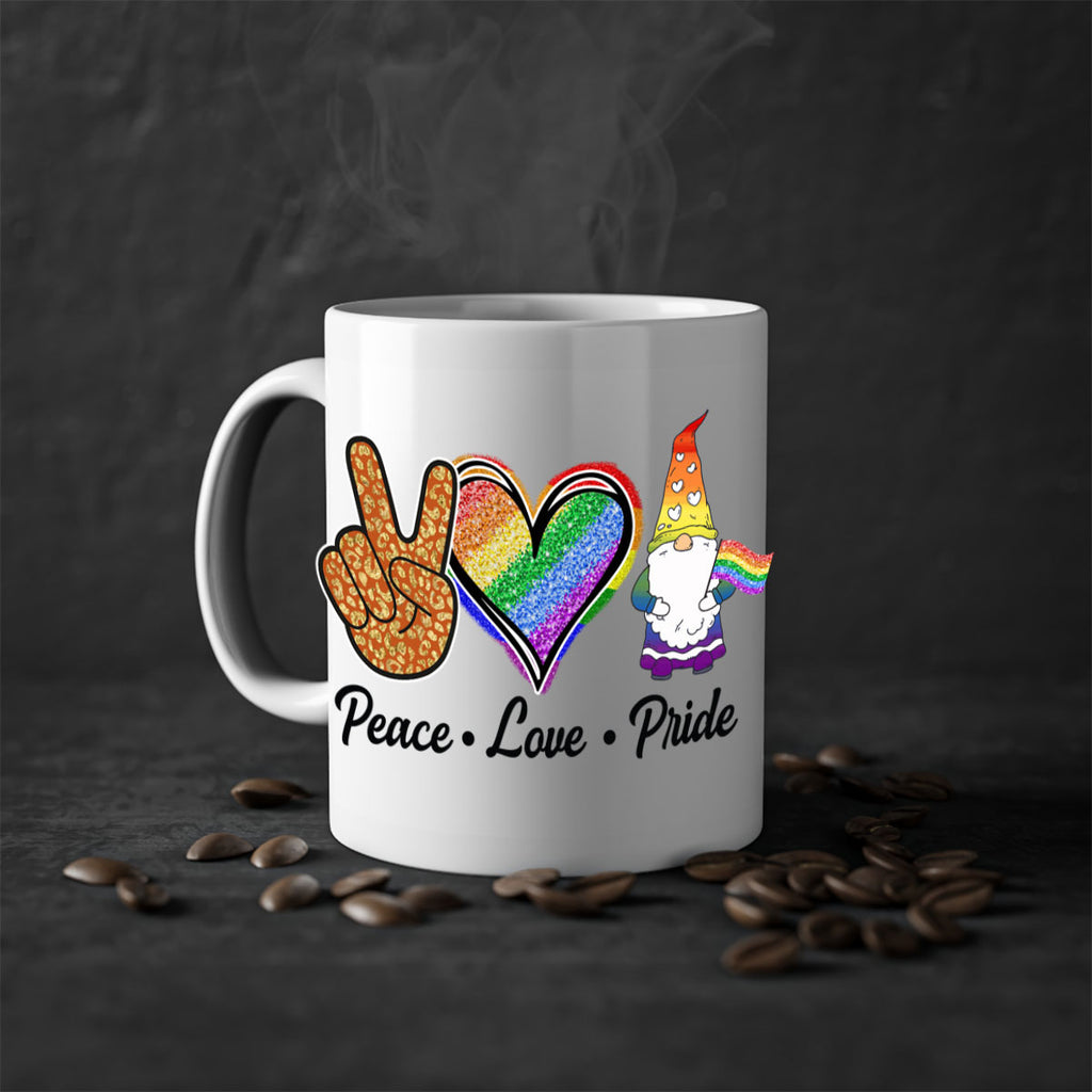 Peace Love Gnome Lgbt Flag  54#- lgbt-Mug / Coffee Cup