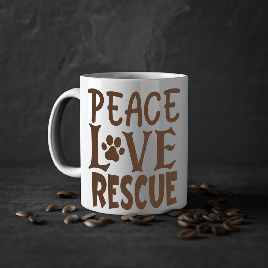 Peace Love Rescue Style 23#- cat-Mug / Coffee Cup