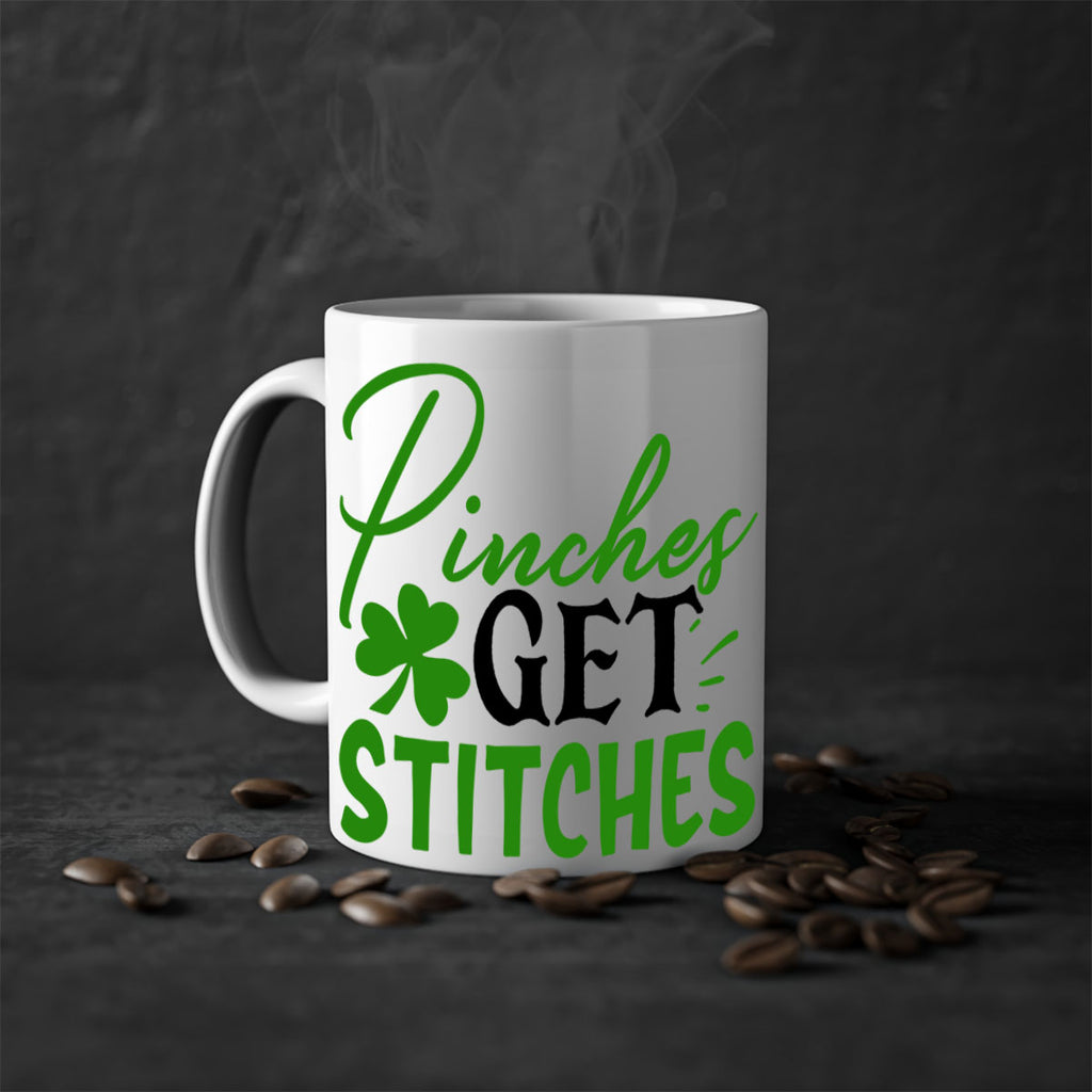 Pinches Get Stitches Style 147#- St Patricks Day-Mug / Coffee Cup