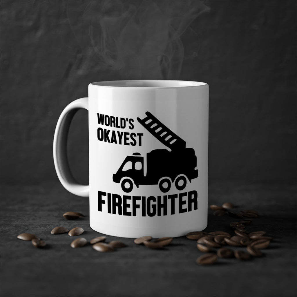 Worlds okayest Style 2#- fire fighter-Mug / Coffee Cup