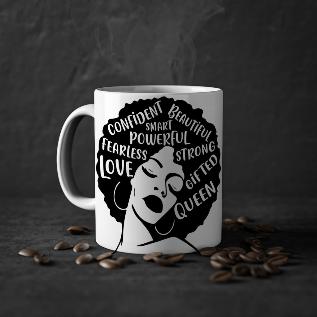 afro lady with words 24#- Black women - Girls-Mug / Coffee Cup