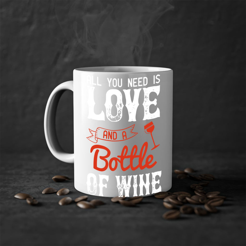 all you need is love and a bottle of wine 125#- wine-Mug / Coffee Cup