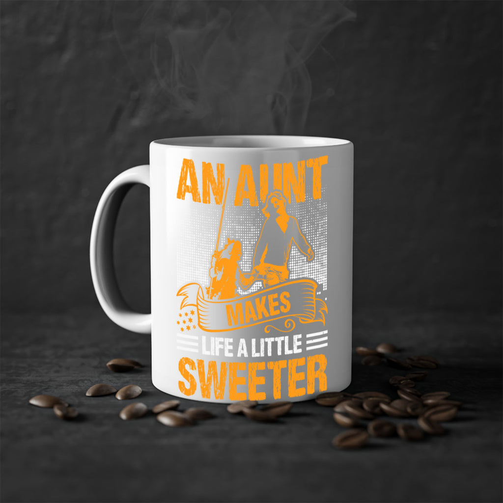 an aunt makes life a little sweeter 5#- mothers day-Mug / Coffee Cup