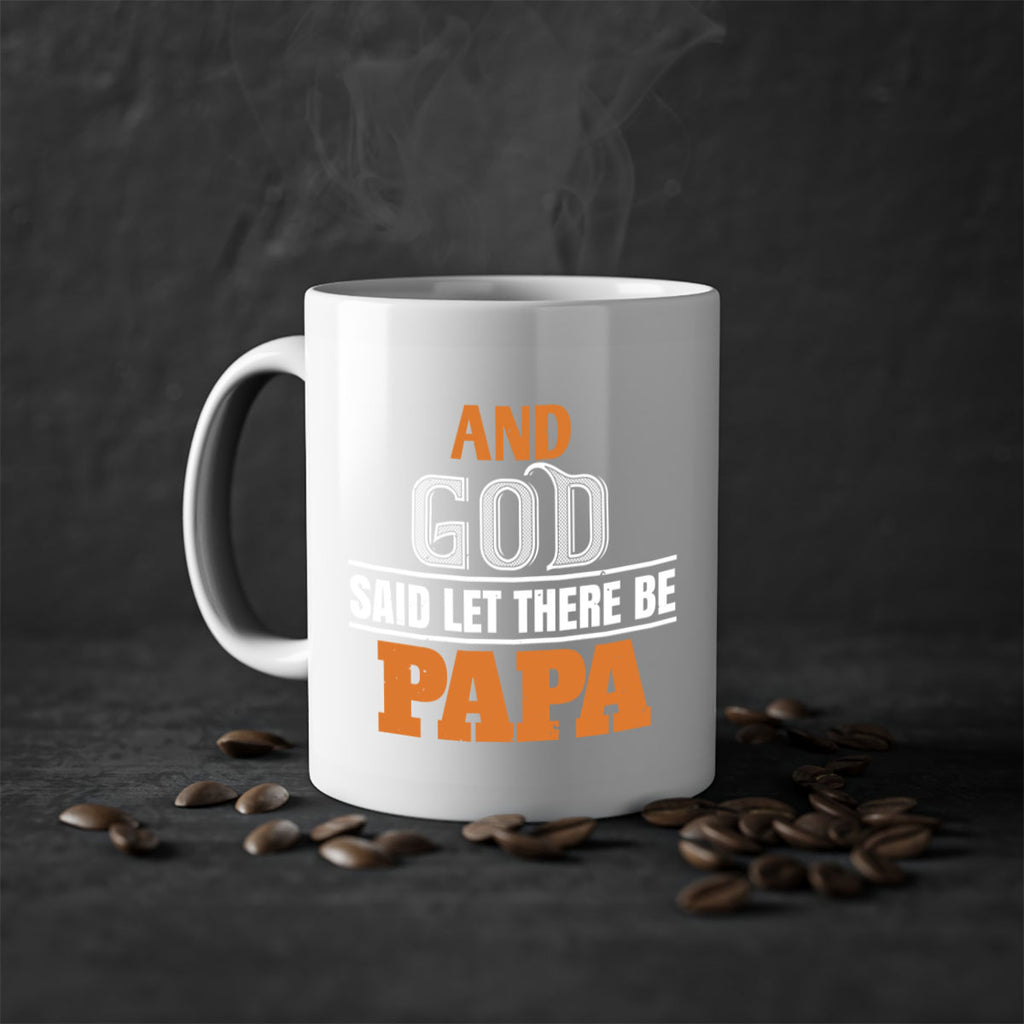 and god saidlet there be papa 51#- grandpa-Mug / Coffee Cup