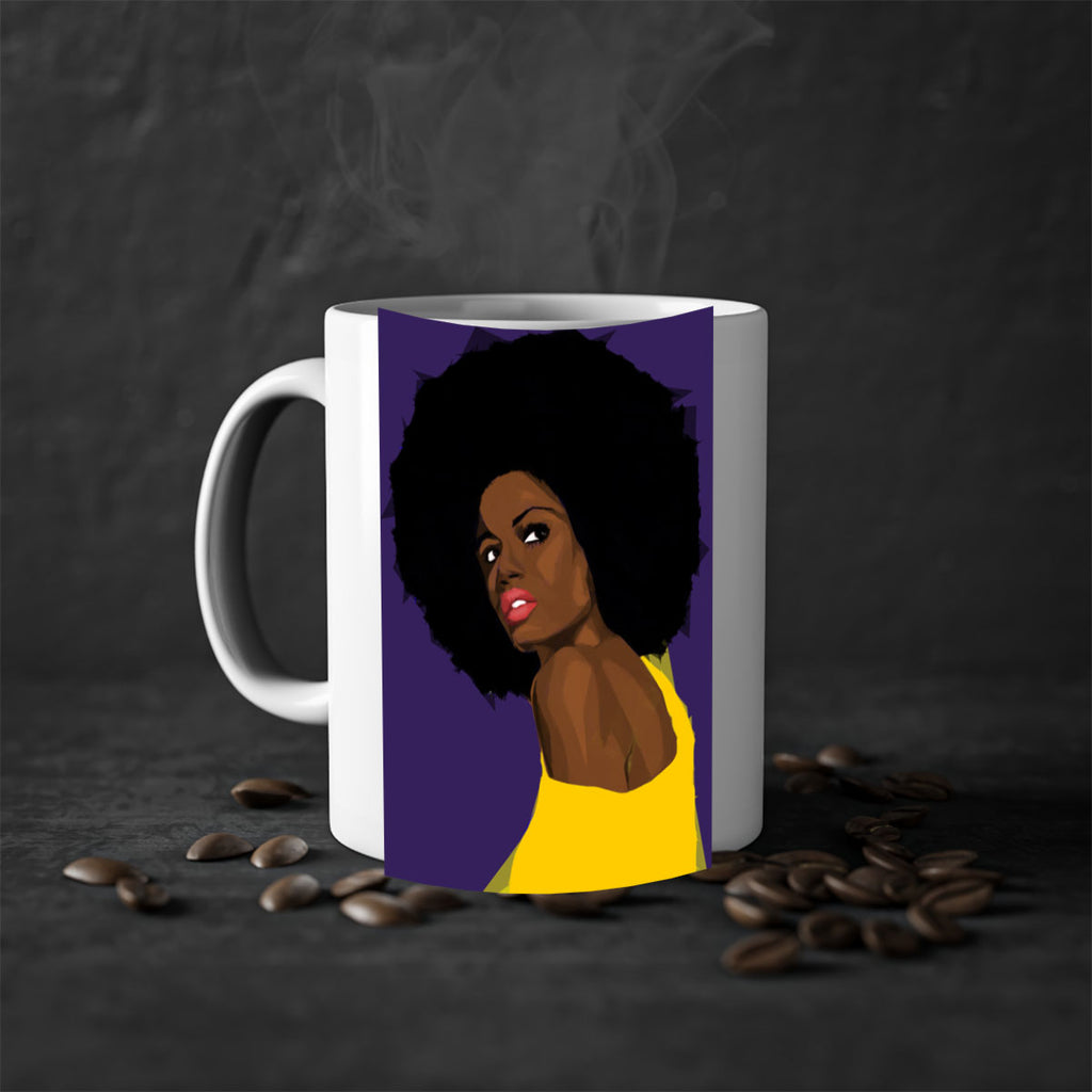 beautiful black woman geometric 60#- Black women - Girls-Mug / Coffee Cup