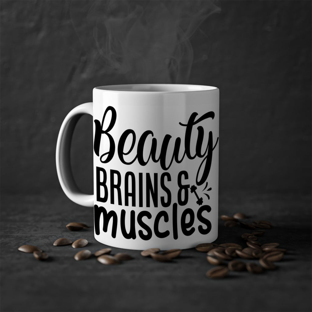 beauty brains muscles 51#- gym-Mug / Coffee Cup