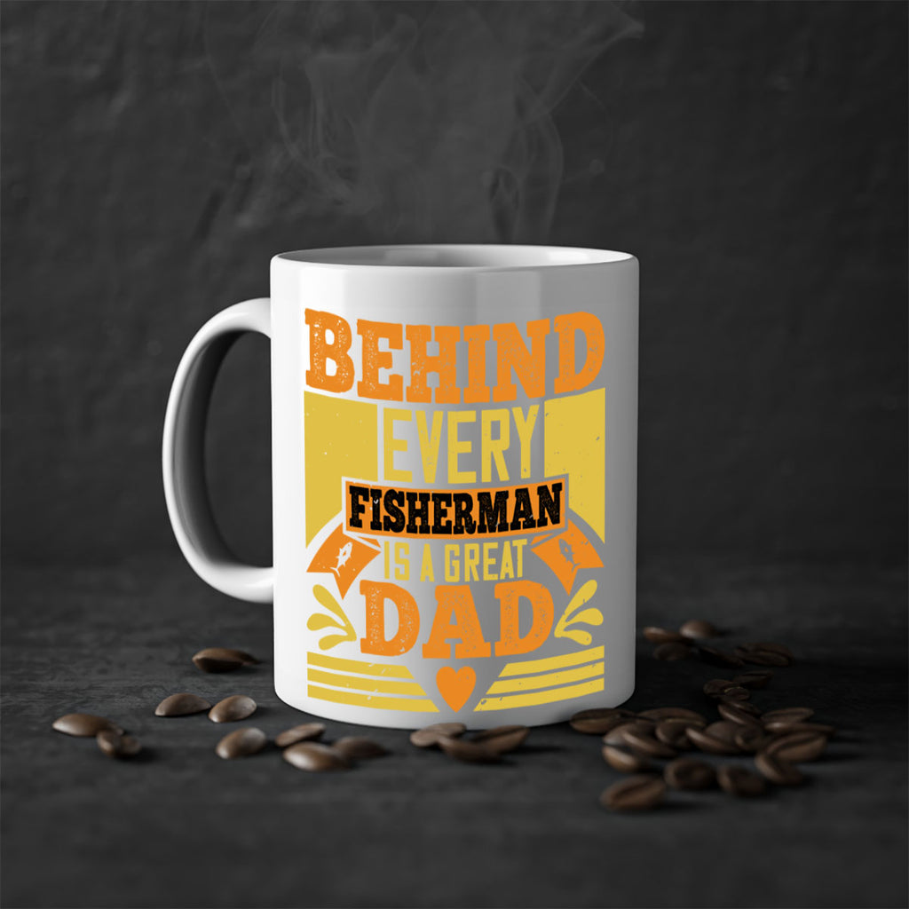 behind every fisherman is a great dad 232#- fathers day-Mug / Coffee Cup