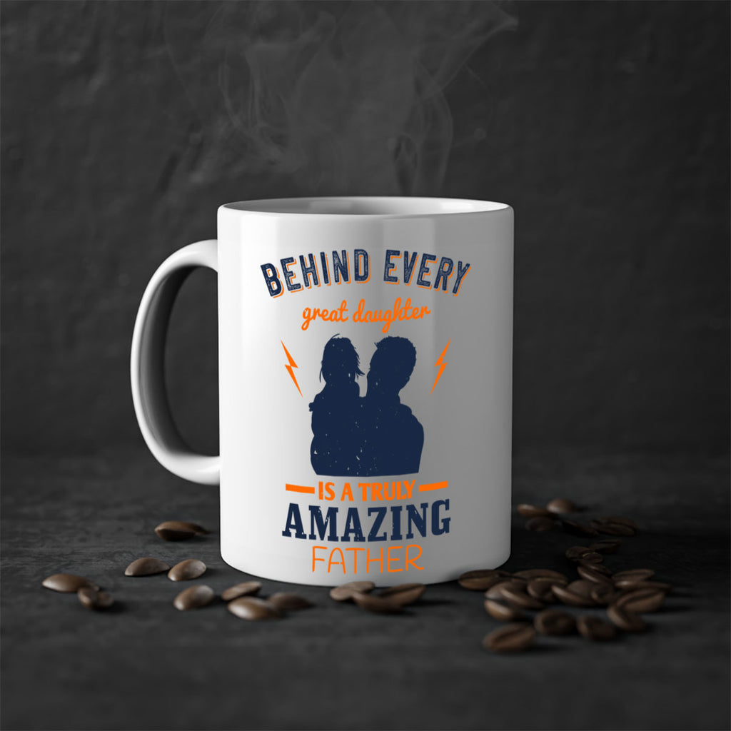 behind every great daughter 254#- fathers day-Mug / Coffee Cup