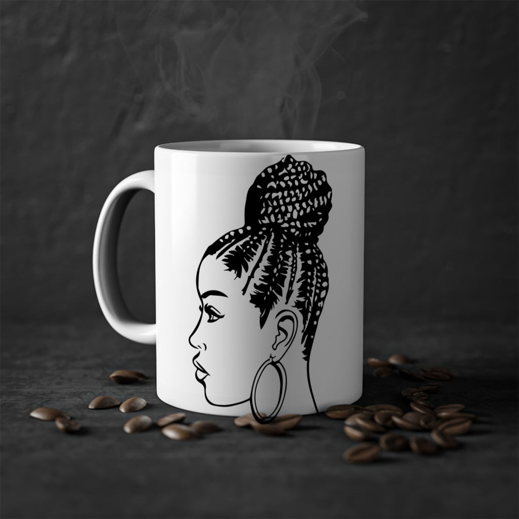 black woman with braids 7#- Black women - Girls-Mug / Coffee Cup