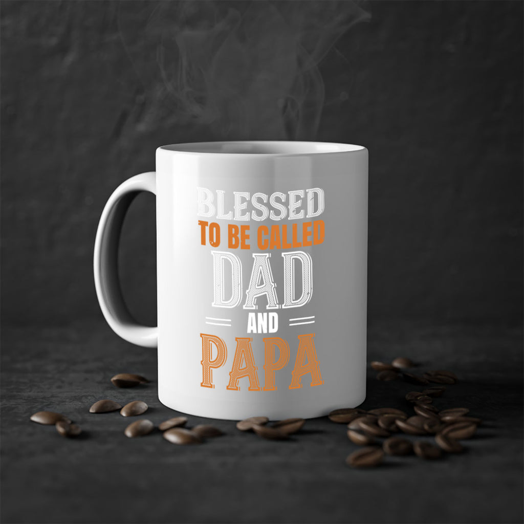 blessed to be called dad and papa 45#- grandpa-Mug / Coffee Cup