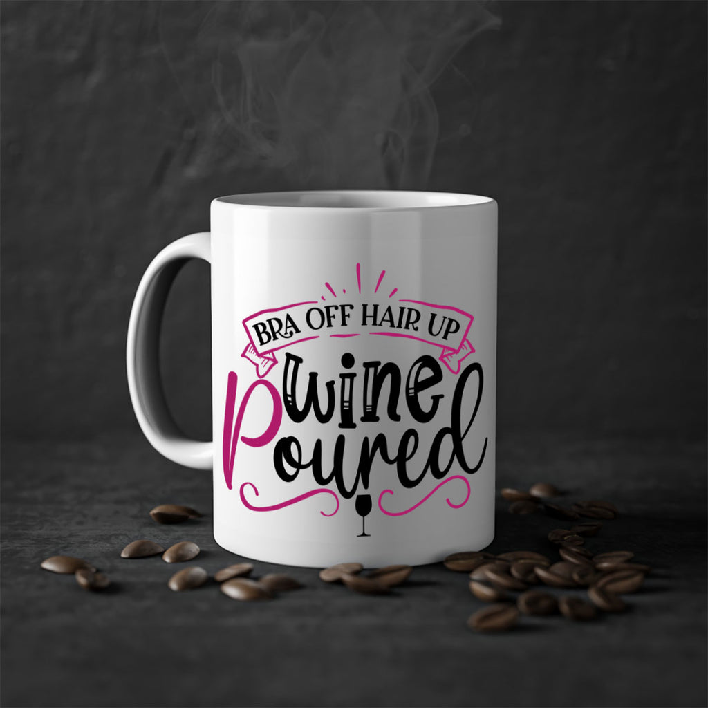 bra off hair up wine poured 206#- wine-Mug / Coffee Cup