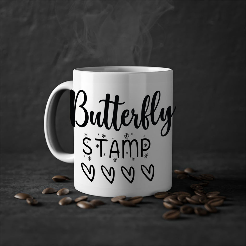 butterfly stamp style 84#- christmas-Mug / Coffee Cup