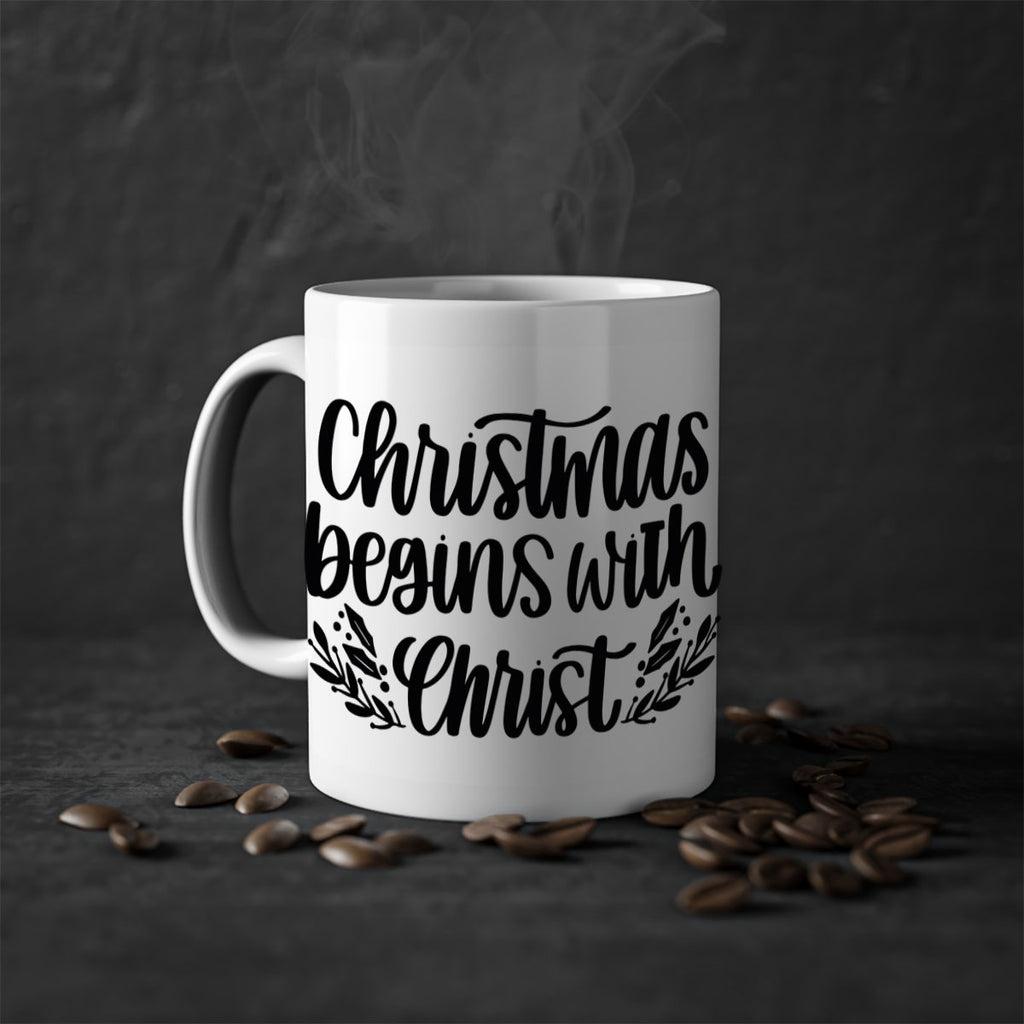 christmas begins with christ 203#- christmas-Mug / Coffee Cup