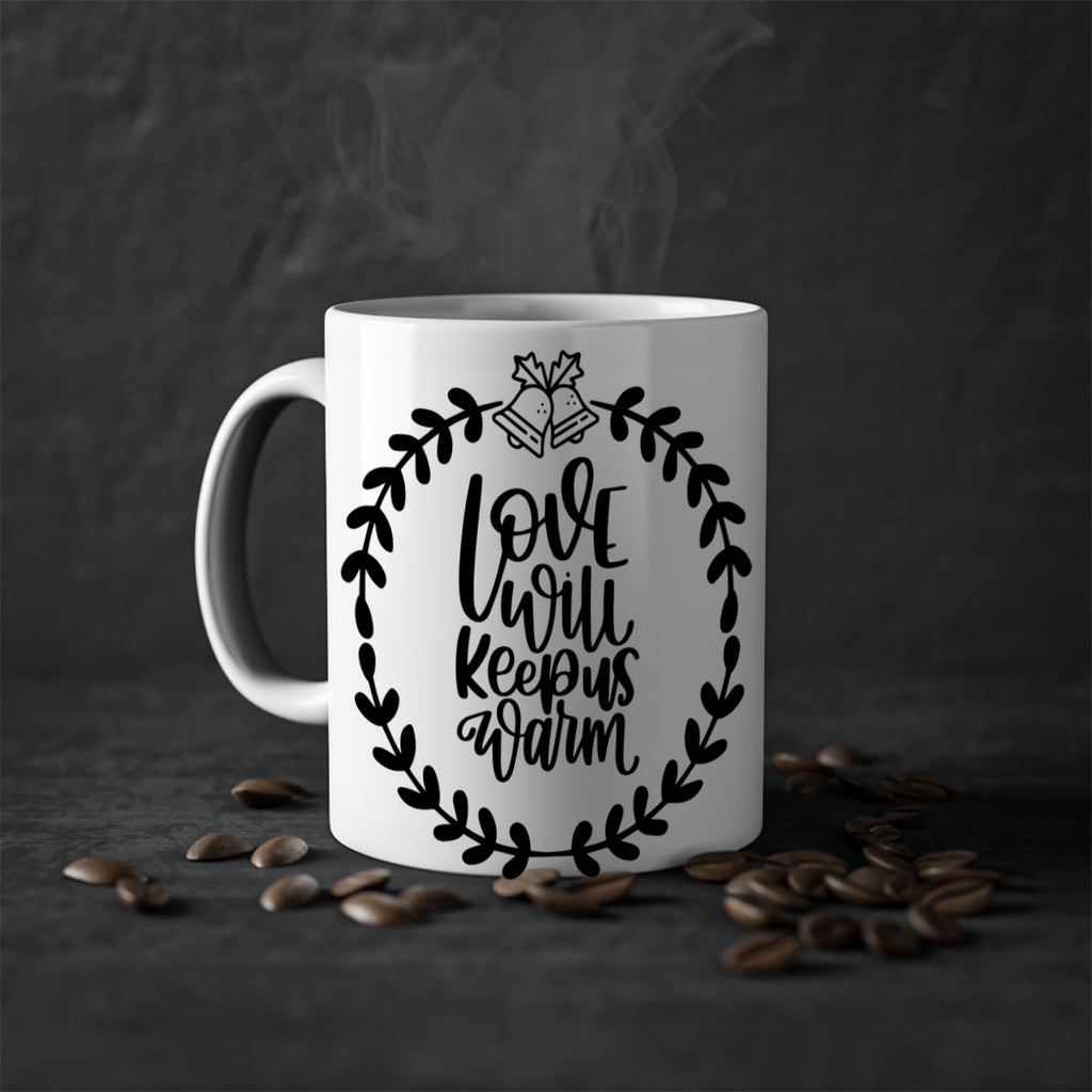 christmas ornamentslove will keep us warm 181#- christmas-Mug / Coffee Cup