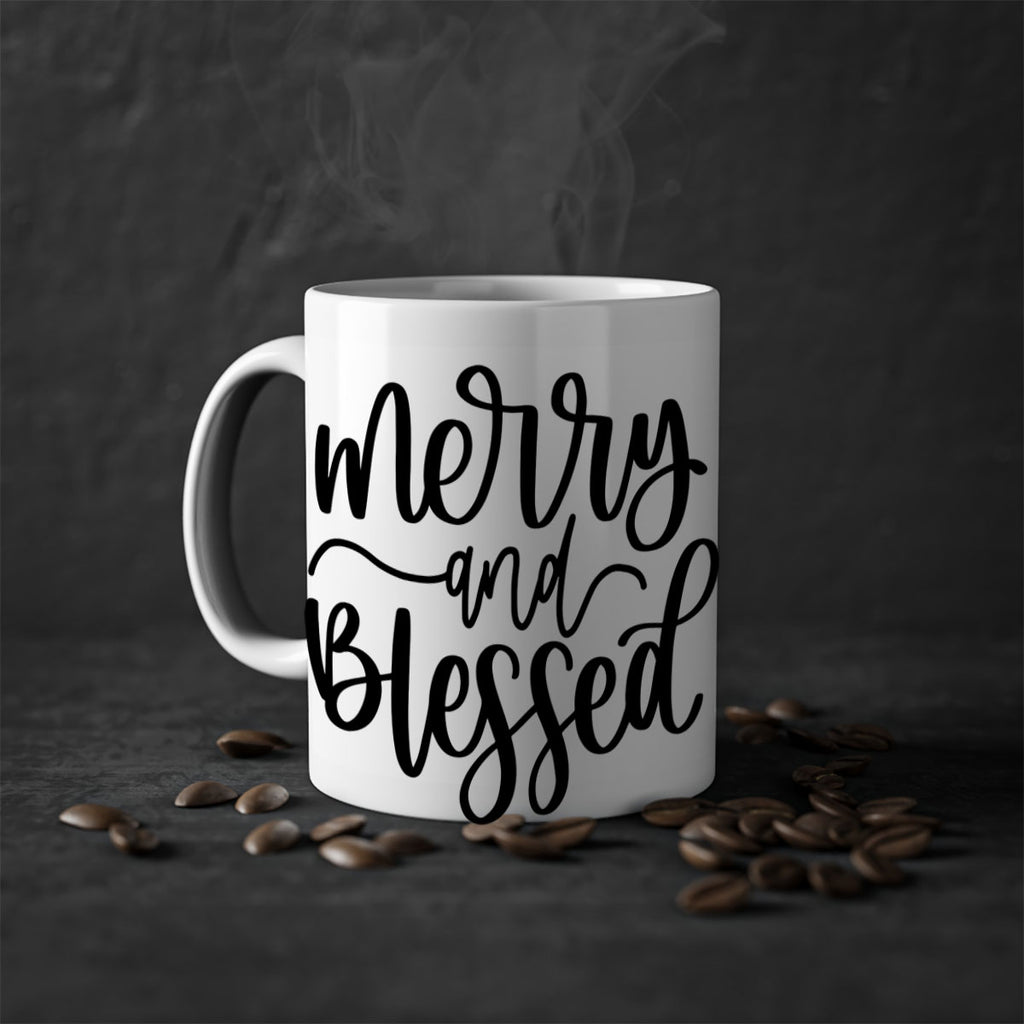 christmas ornamentsmerry and blessed 179#- christmas-Mug / Coffee Cup