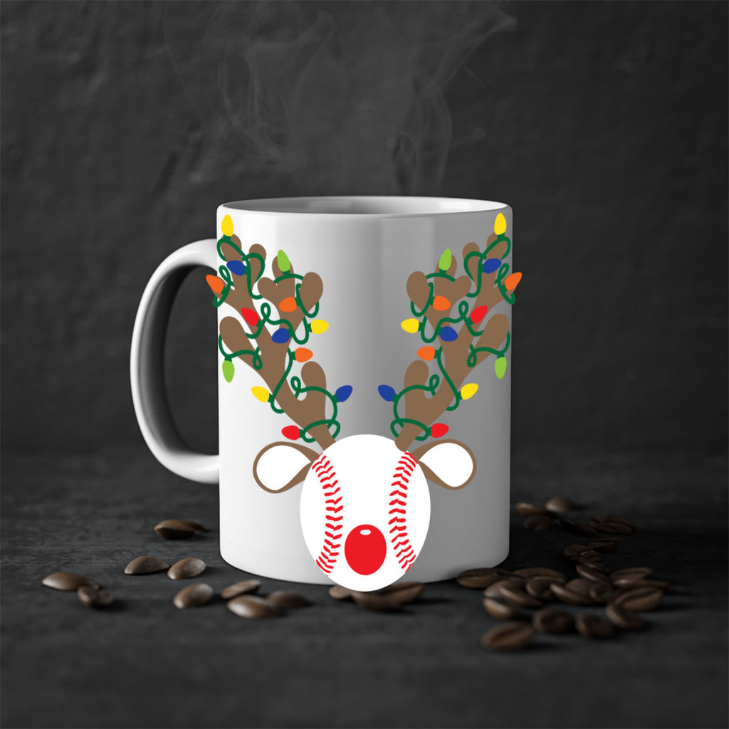 christmas reindeer antler baseball style 114#- christmas-Mug / Coffee Cup