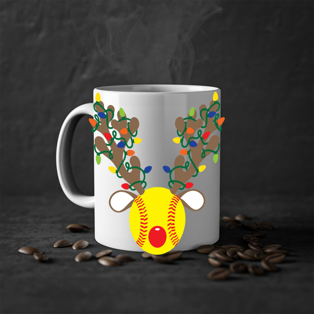 christmas reindeer antler softball style 119#- christmas-Mug / Coffee Cup