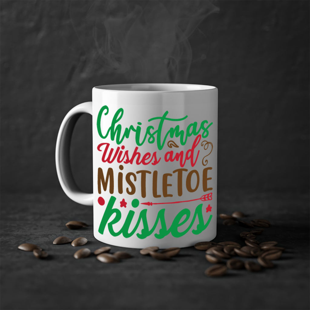 christmas wishes and mistletoe kisses 292#- christmas-Mug / Coffee Cup