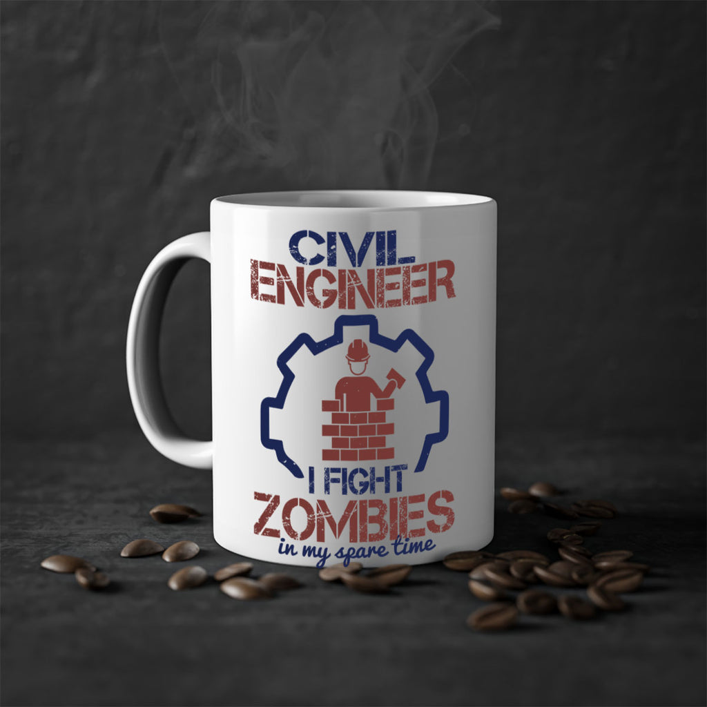 civil engineer i fight zombies in my spare time Style 25#- engineer-Mug / Coffee Cup