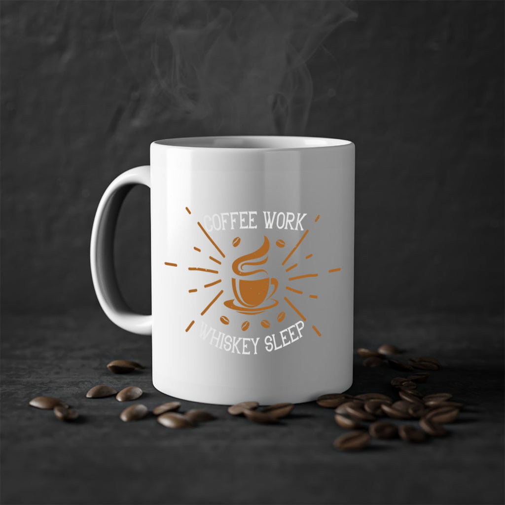 coffee work whiskey sleep 275#- coffee-Mug / Coffee Cup