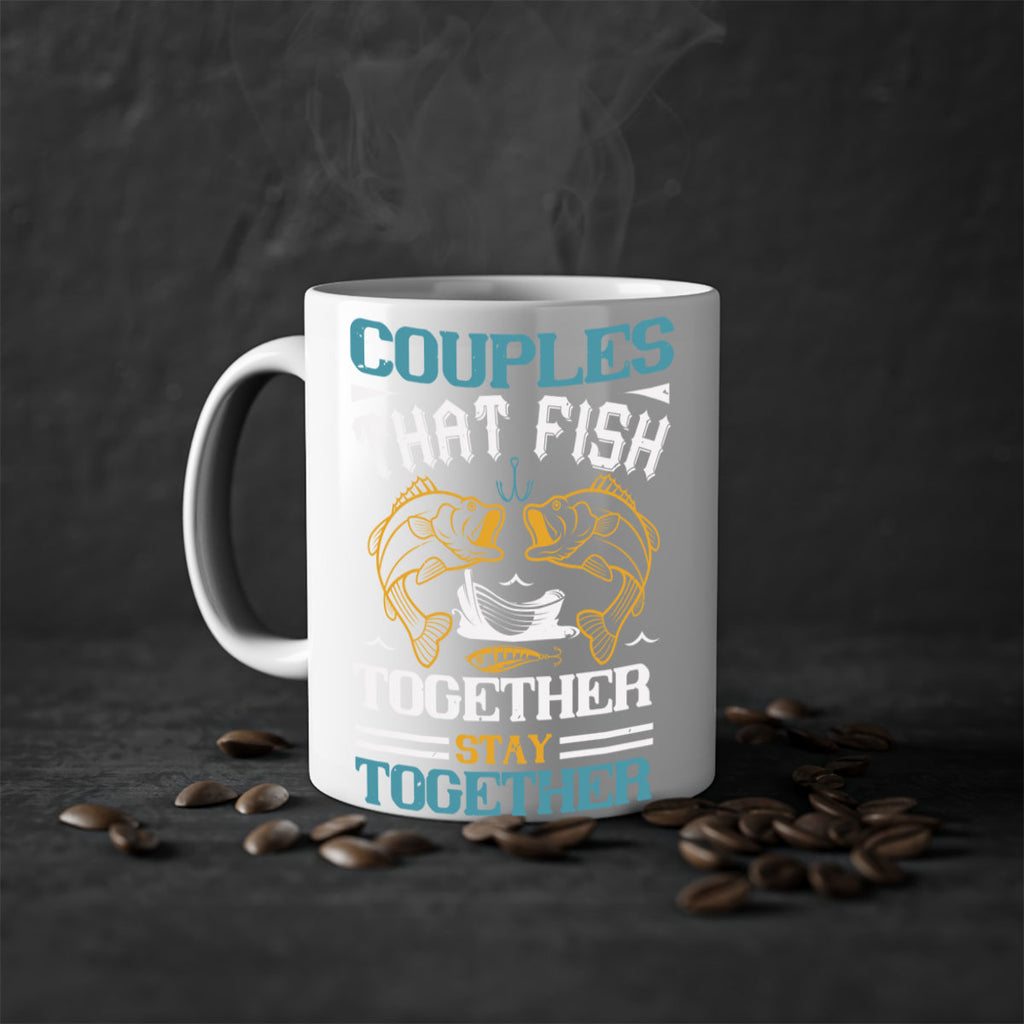 couples that fish together 169#- fishing-Mug / Coffee Cup