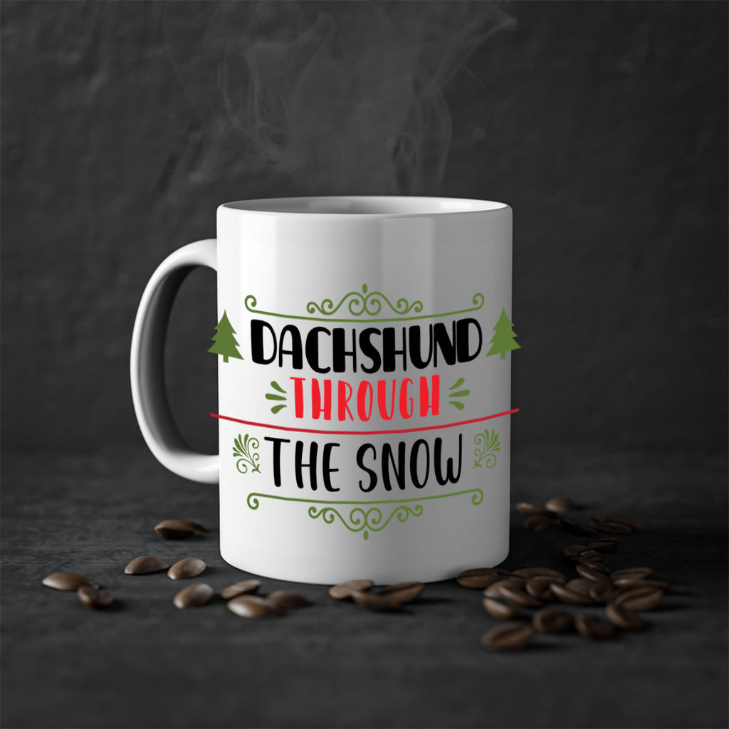 dachshund through the snow style 147#- christmas-Mug / Coffee Cup