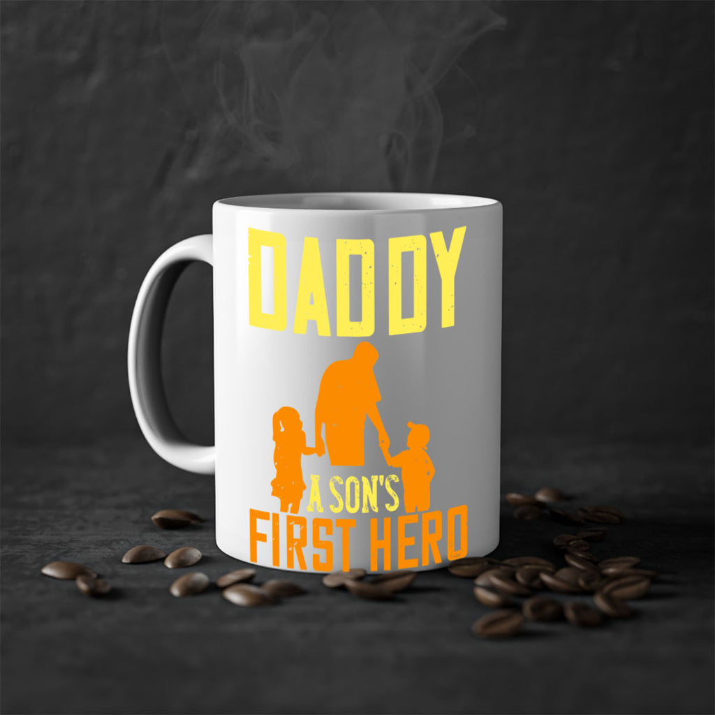 daddy a sons first hero 249#- fathers day-Mug / Coffee Cup