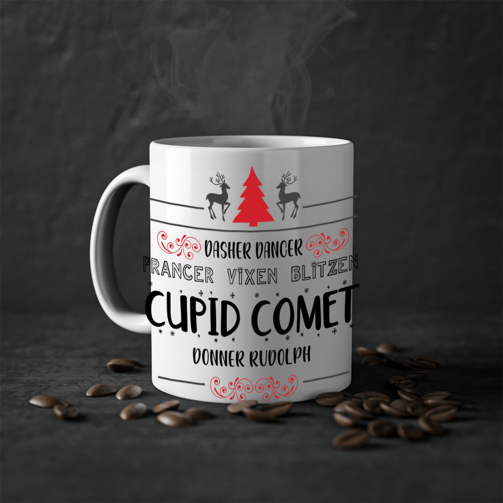 dasher dancer prancer vixen blitzen cupid comet donner rudolph style 148#- christmas-Mug / Coffee Cup