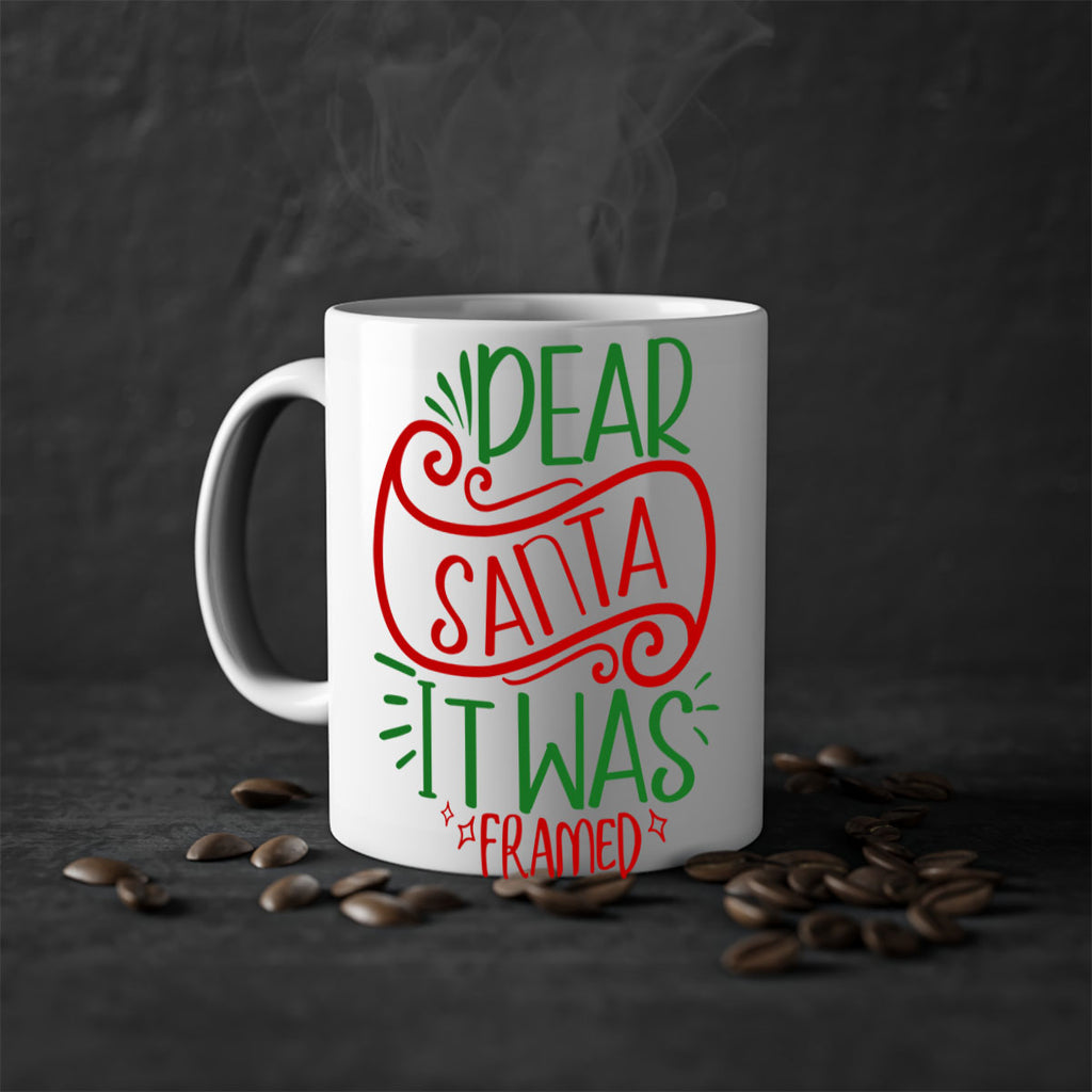 dear santa it was framed style 165#- christmas-Mug / Coffee Cup