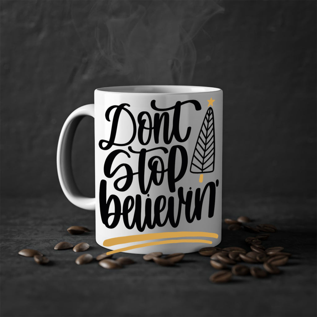 dont stop believin gold 158#- christmas-Mug / Coffee Cup