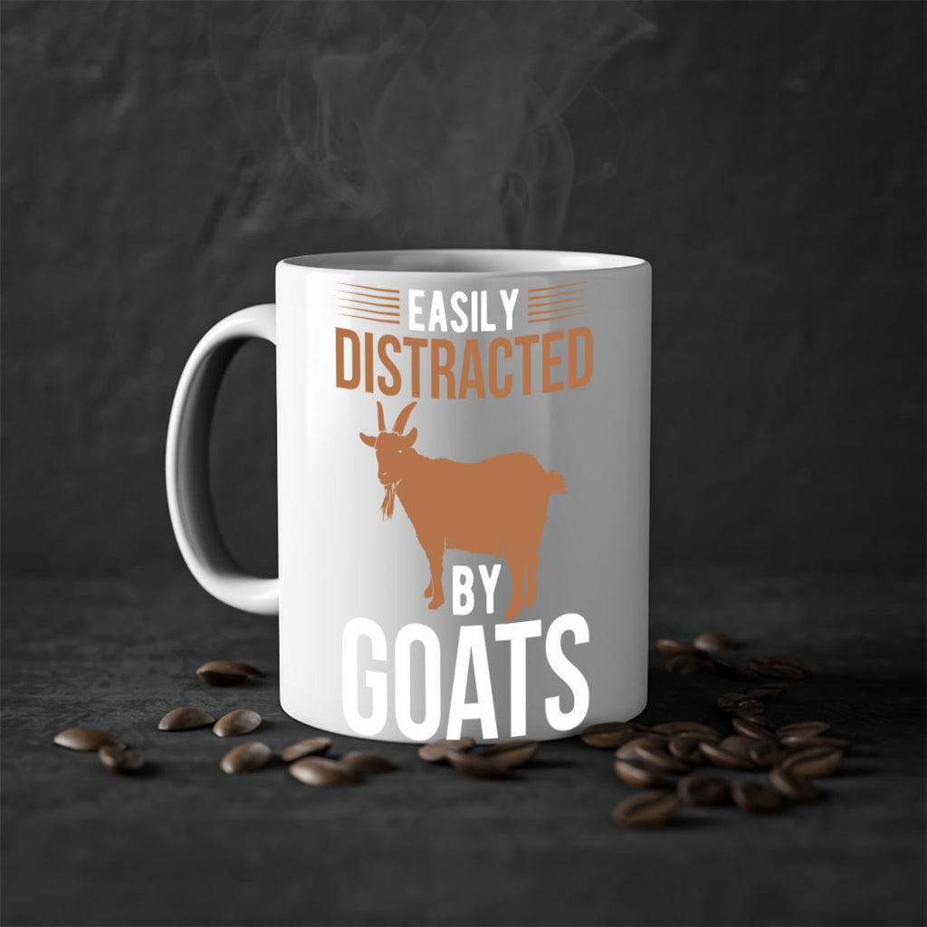easily distracted by goats Style 5#- goat-Mug / Coffee Cup