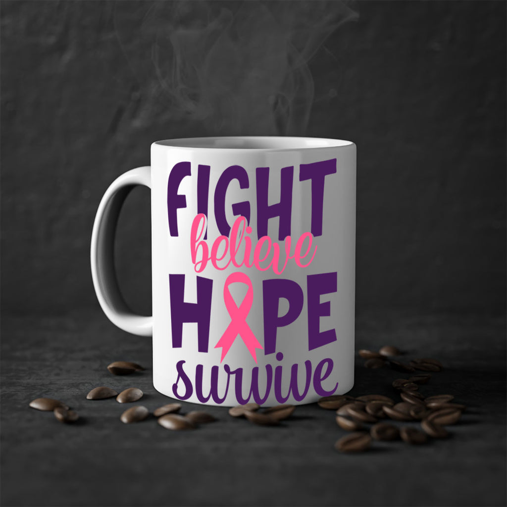 fight believe hope survive Style 13#- breast cancer-Mug / Coffee Cup