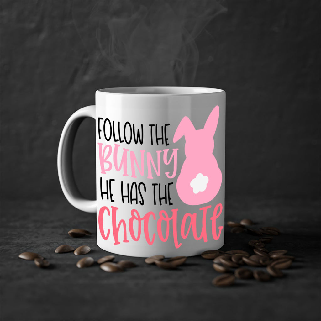 follow the bunny he has the chocolate 45#- easter-Mug / Coffee Cup