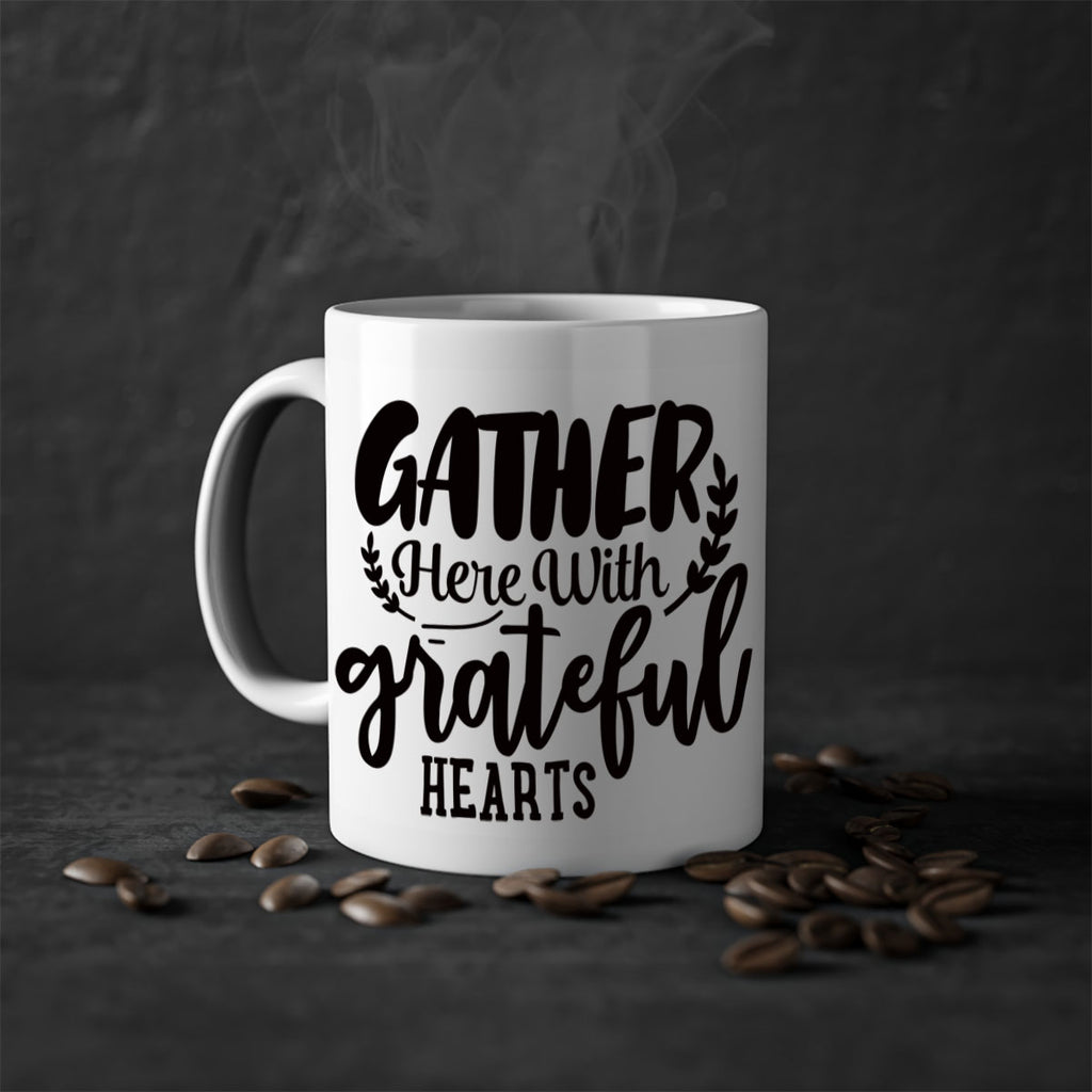 gather here with grateful hearts 62#- thanksgiving-Mug / Coffee Cup