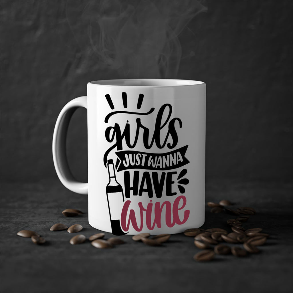 girls just wanna have wine 55#- wine-Mug / Coffee Cup