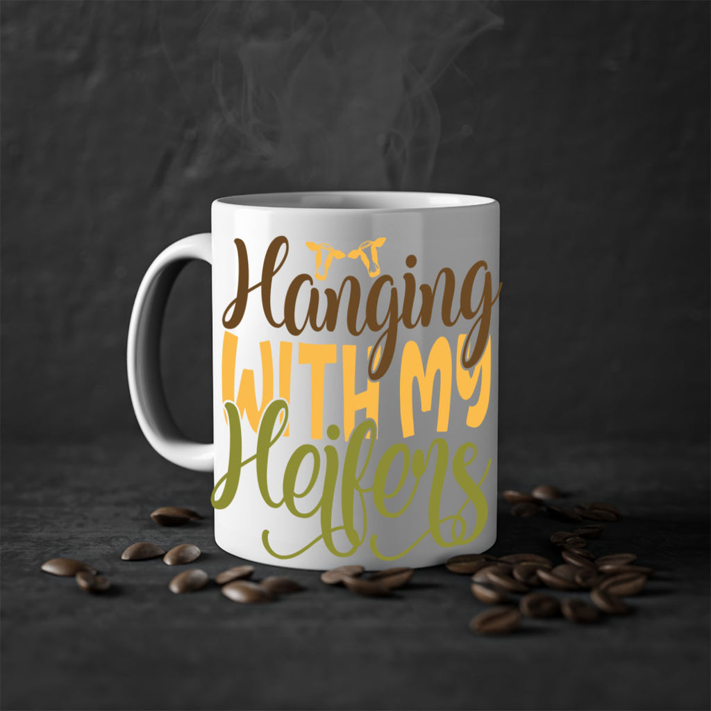 hanging with my heifers 9#- Farm and garden-Mug / Coffee Cup