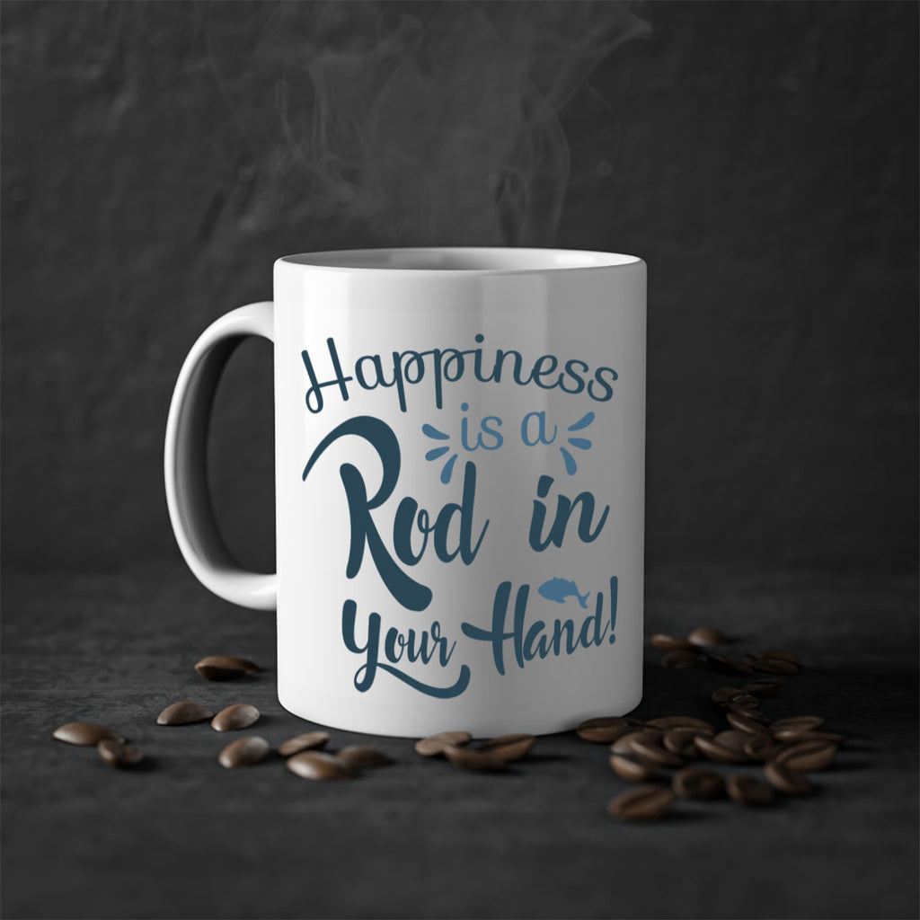 happiness is a rod 123#- fishing-Mug / Coffee Cup