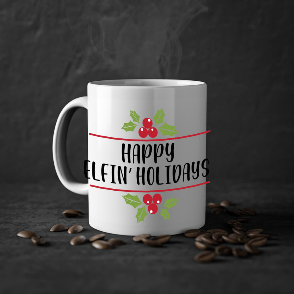 happy elfin holidays style 250#- christmas-Mug / Coffee Cup