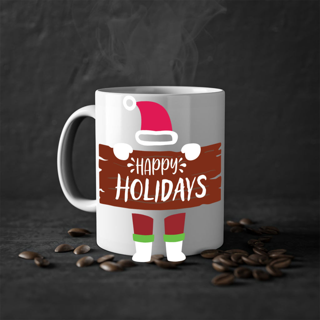 happy holidays style 255#- christmas-Mug / Coffee Cup