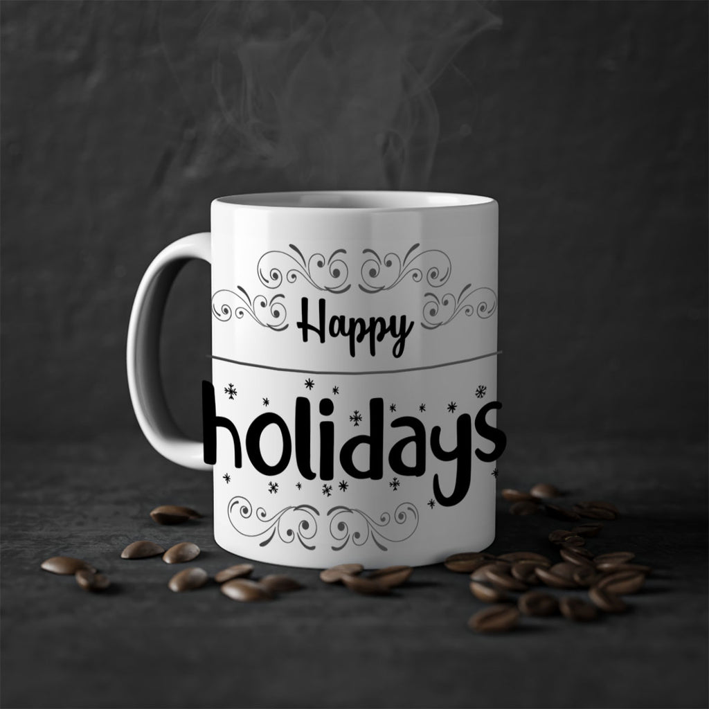 happy holidays style 256#- christmas-Mug / Coffee Cup