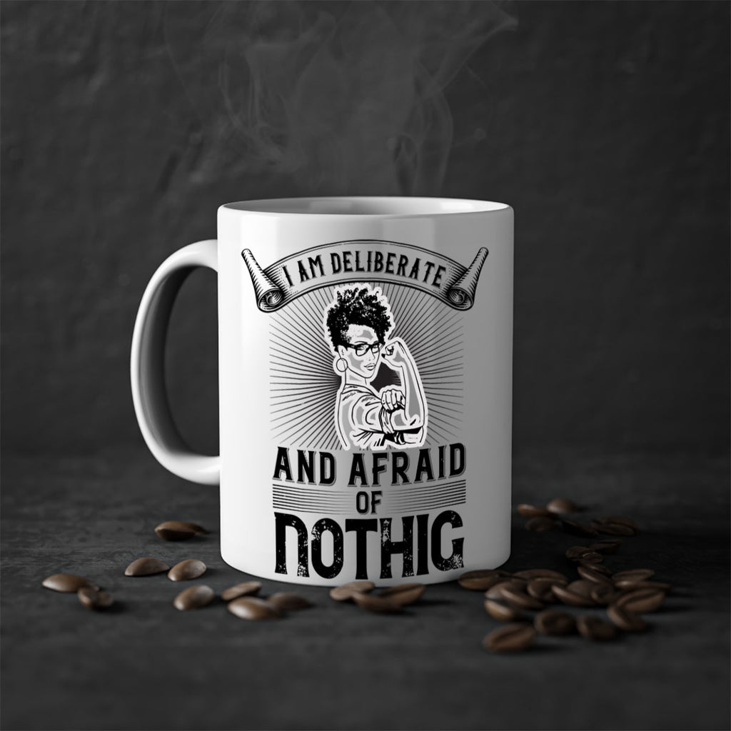 i am deliberate and afraid of nothing Style 31#- Afro - Black-Mug / Coffee Cup