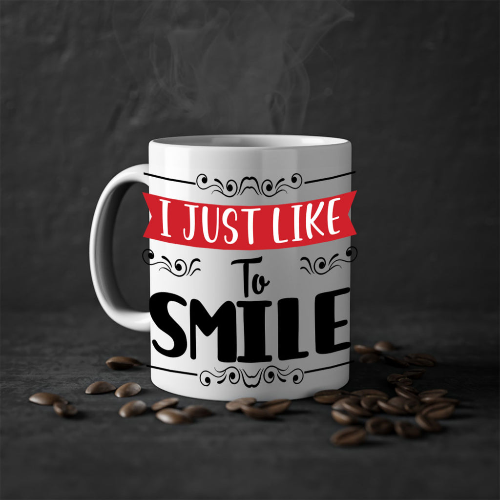 i just like to smile style 326#- christmas-Mug / Coffee Cup