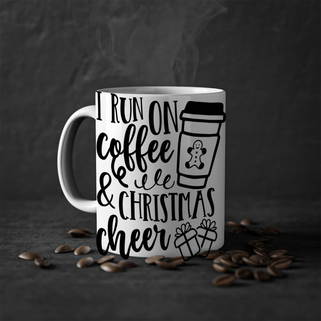 i run on coffee and christmas cheer style 344#- christmas-Mug / Coffee Cup