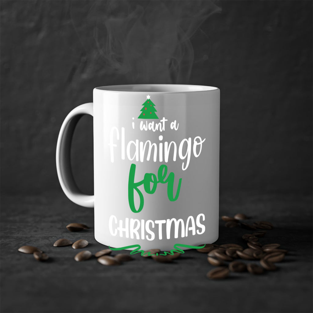 i want a flamingo for christmas style 350#- christmas-Mug / Coffee Cup