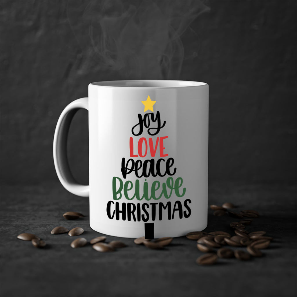 joy love peace believe christmas 111#- christmas-Mug / Coffee Cup