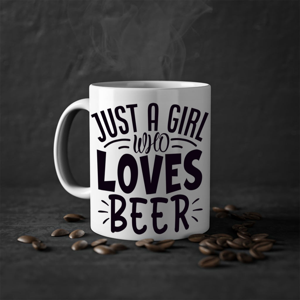 just a girl who loves beer 125#- beer-Mug / Coffee Cup