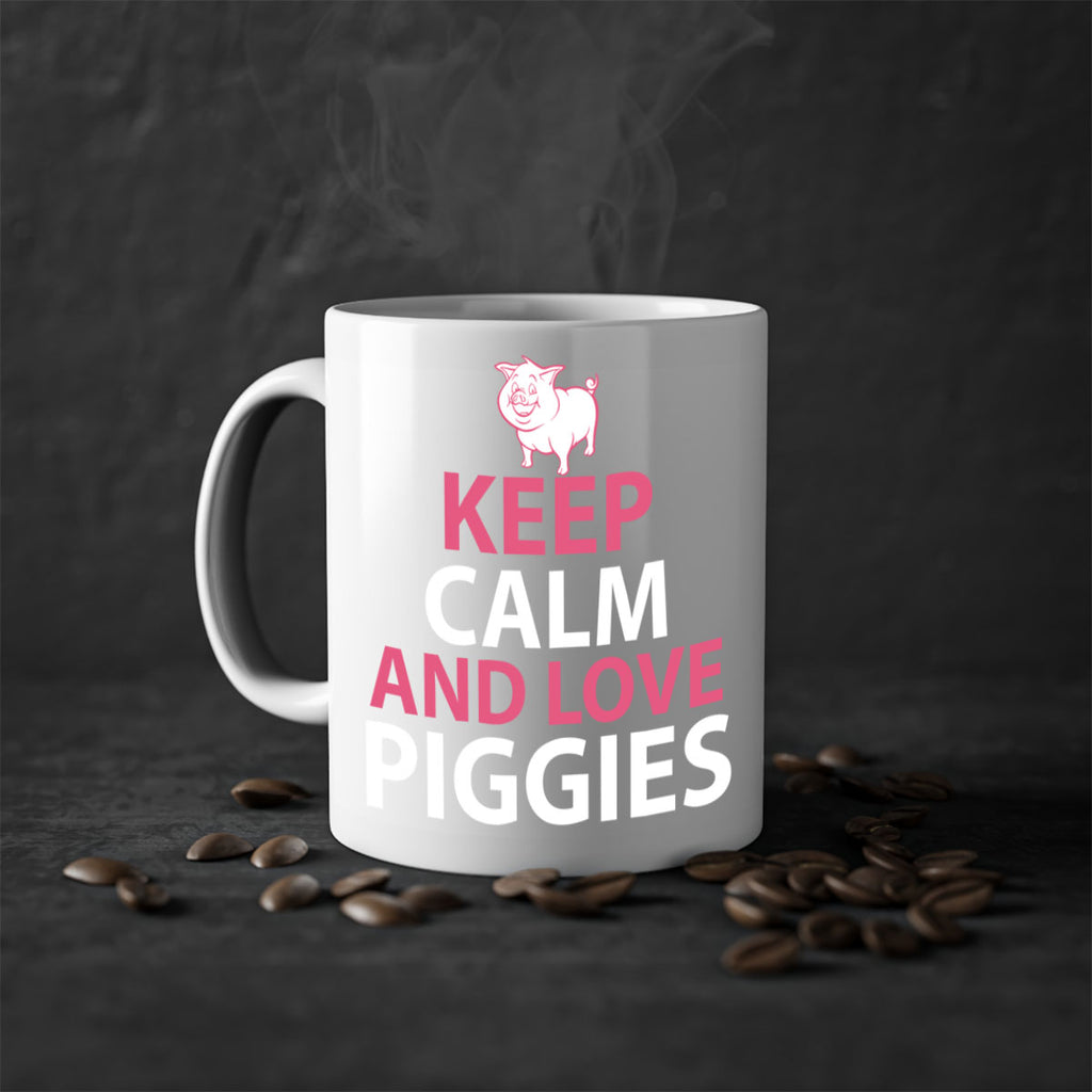 keep calm and love piggies Style 47#- pig-Mug / Coffee Cup