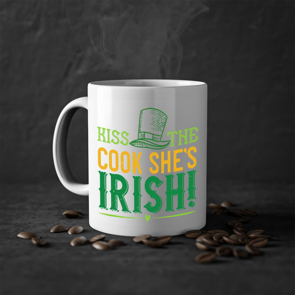 kiss the cook she’s irish Style 122#- St Patricks Day-Mug / Coffee Cup